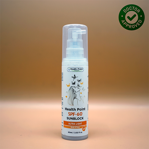 Best Sunblock in Pakistan – Health Point SPF 60 PA++++ | #1 UVA/UVB Protection for Face & Body | Non-Greasy, Water-Resistant | Made for Pakistani Skin