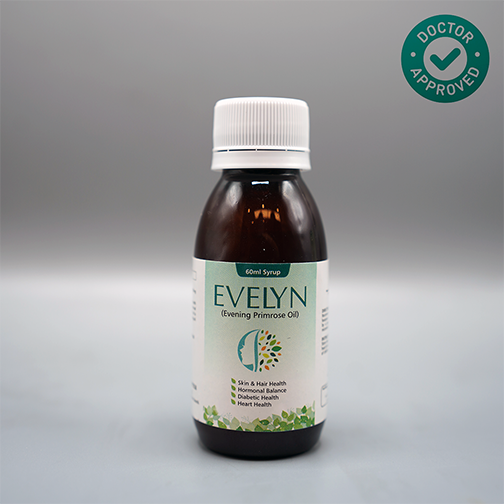Evelyn SYP | Best Evening Primrose Oil Supplement in Pakistan – 100% Pure Cold-Pressed EPO for Hormonal Balance, Skin & Hair – Halal-Certified