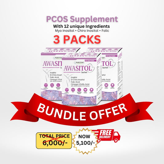 Awasitol PCOS Support Bundle - 3 Packs | Best PCOS Supplement in Pakistan for Hormonal Balance & Fertility