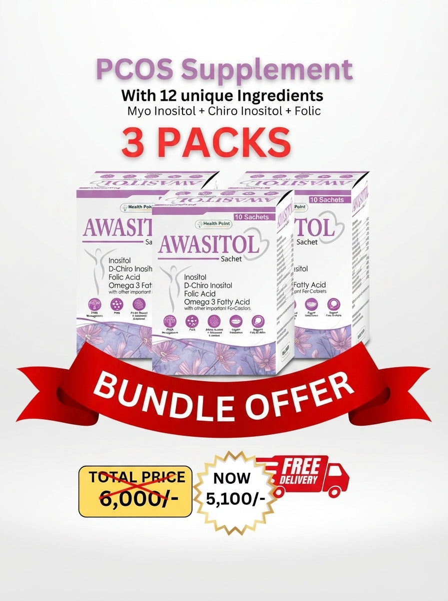 Awasitol PCOS Support Bundle - 3 Packs | Best PCOS Supplement in Pakistan for Hormonal Balance & Fertility