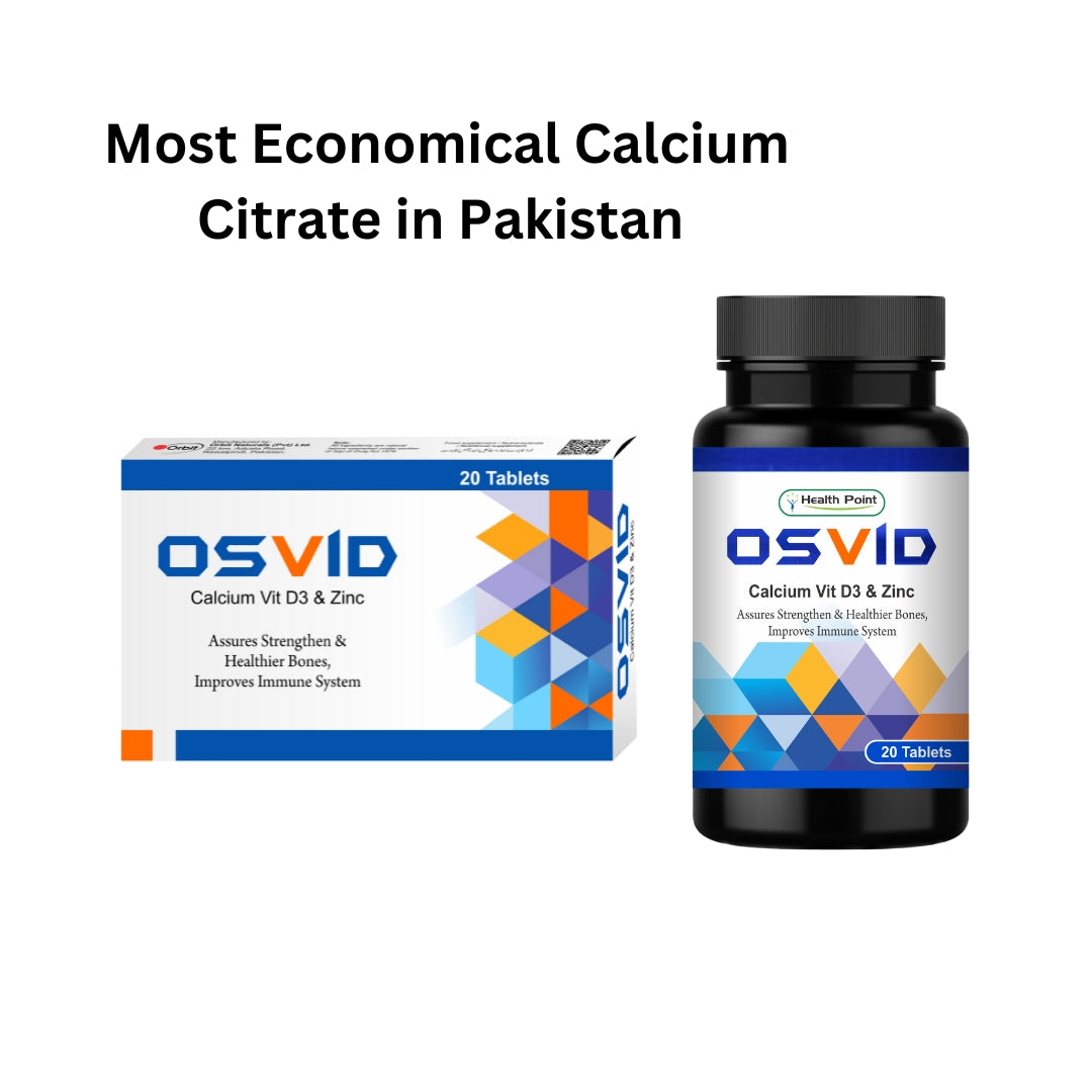 OSVID Calcium Citrate Tablets – Best Calcium Supplement in Pakistan with Magnesium, Selenium, and Zinc