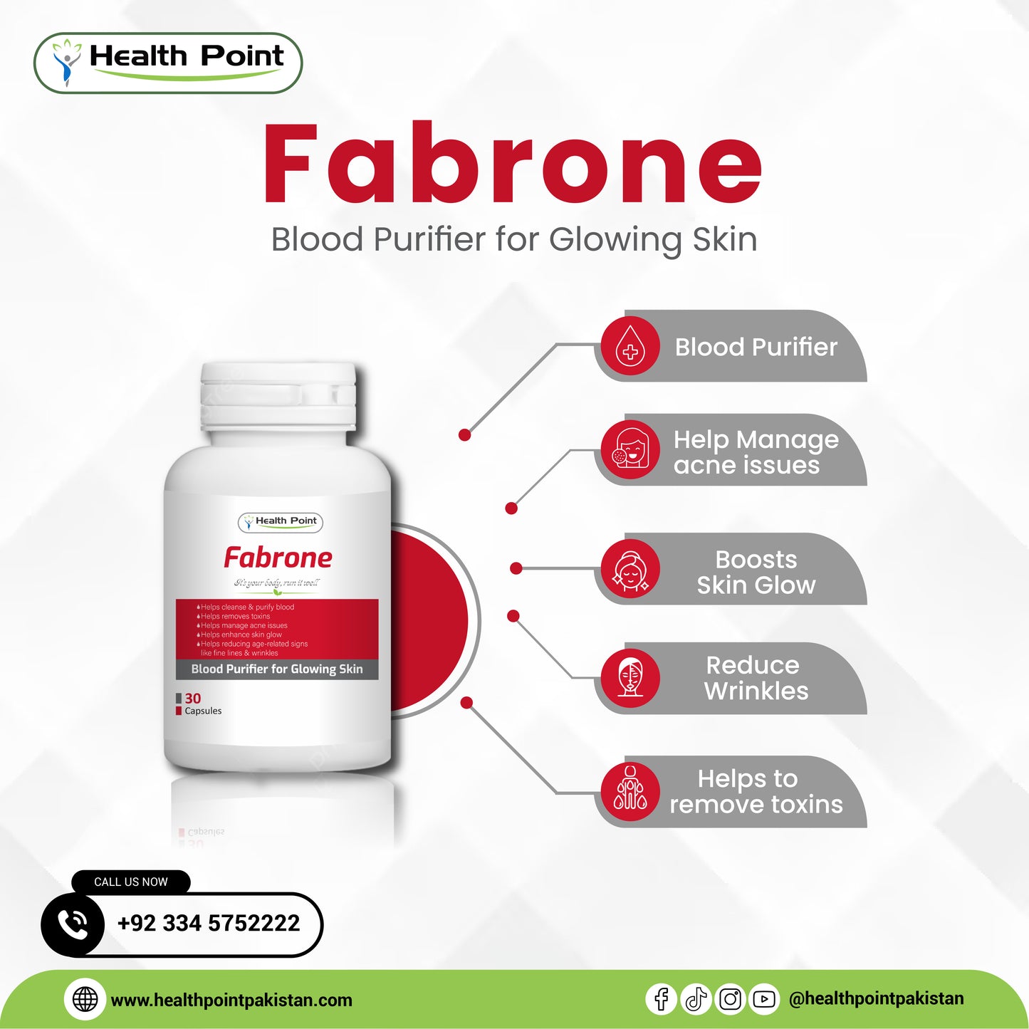 Fabrone Capsules (Blood Purifier For Glowing Skin )