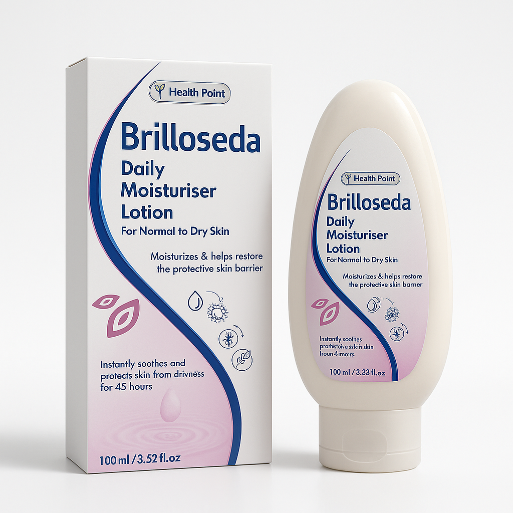 Brilloseda daily moisturizer lotion for normal to dry skin providing deep hydration and soothing dryness