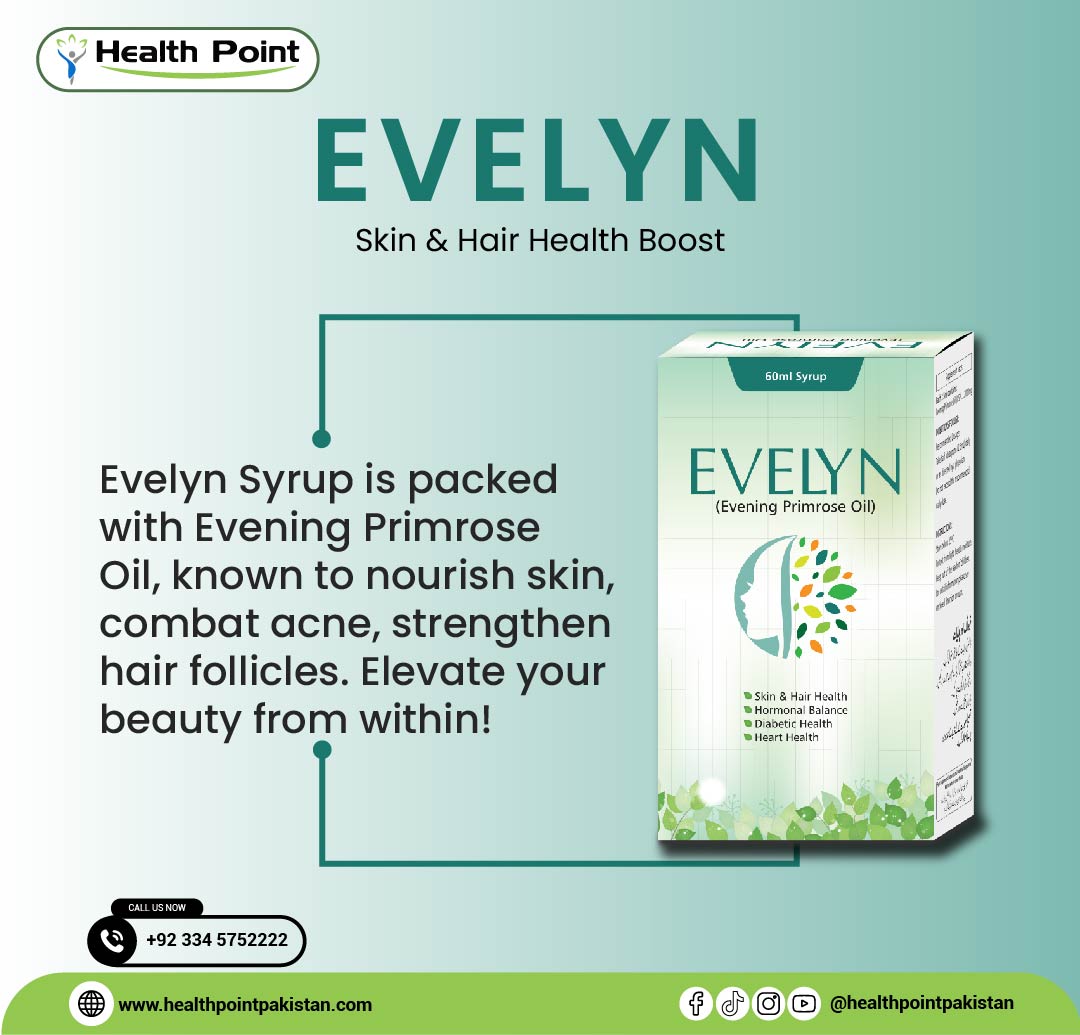 Evelyn SYP | Best Evening Primrose Oil Supplement in Pakistan – 100% Pure Cold-Pressed EPO for Hormonal Balance, Skin & Hair – Halal-Certified