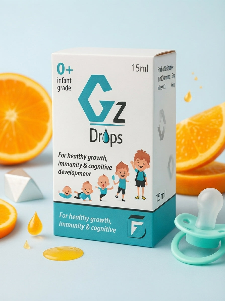 Gz Drop 15ml zinc gluconate and vitamin C drops for infants – best zinc drops in Pakistan