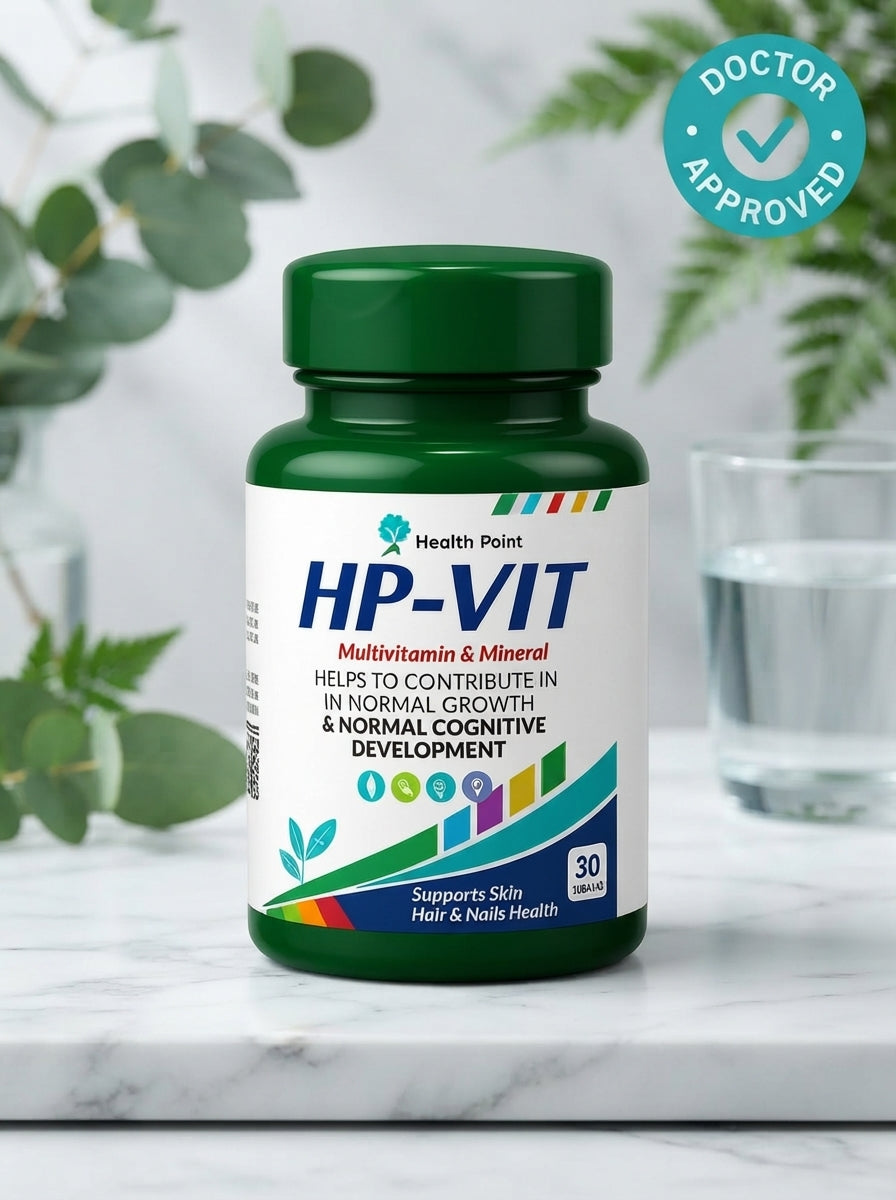 HP-Vit multivitamin and mineral tablets bottle – best multivitamin in Pakistan for energy and immunity