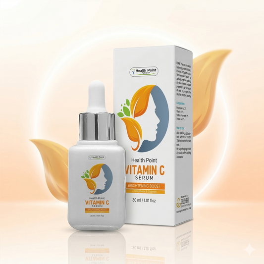 Health Point Vitamin C Serum brightening boost hero product image for glowing skin dark spots and uneven skin tone in Pakistan
