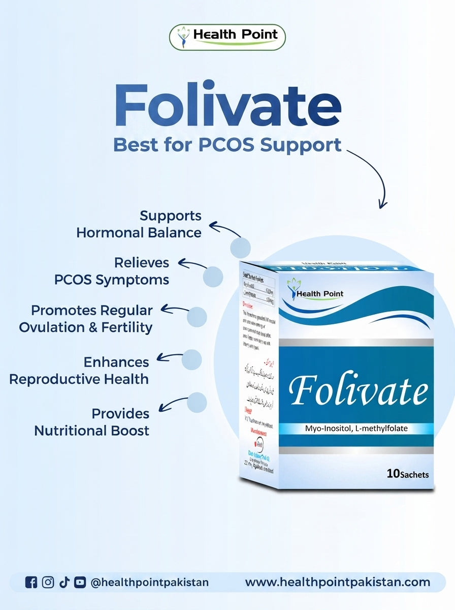 Folivate Sachet - Affordable Myo-Inositol & Folic Acid Supplement for PCOS Support in Pakistan