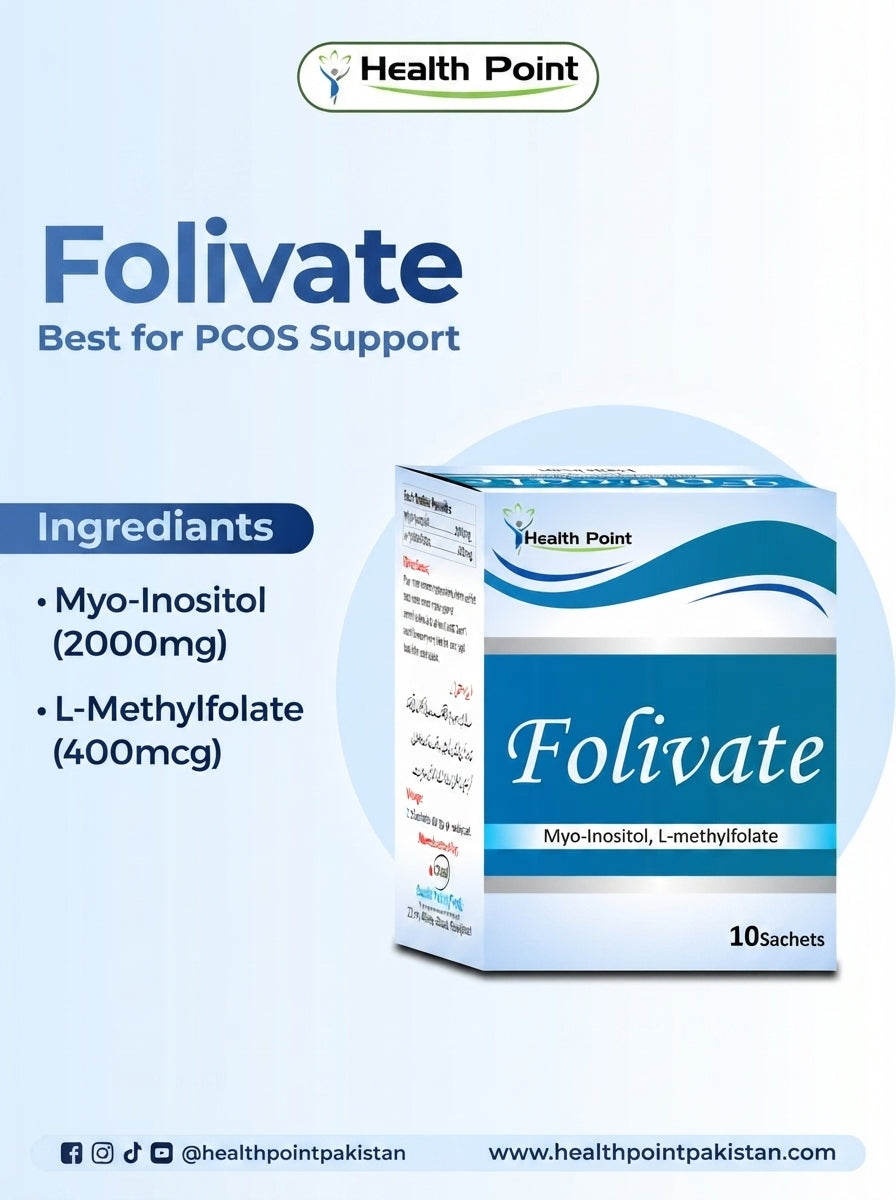 Folivate Sachet - Affordable Myo-Inositol & Folic Acid Supplement for PCOS Support in Pakistan