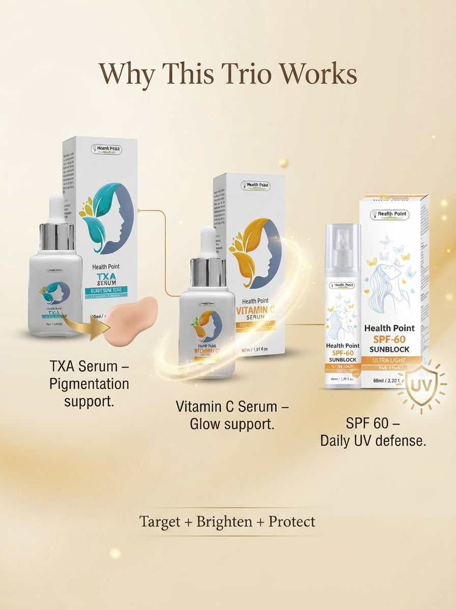 Health Point Pigmentation Control Trio – TXA Serum + Vitamin C + SPF 60