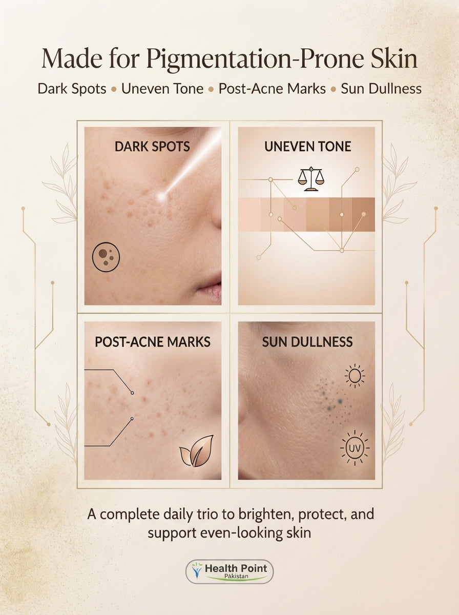 Health Point Pigmentation Control Trio – TXA Serum + Vitamin C + SPF 60