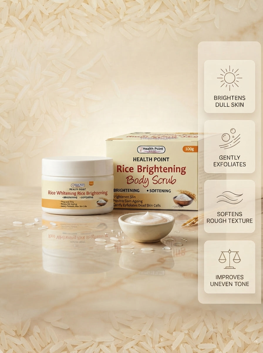 Best Rice Body Scrub Pakistan – Health Point Brightening 100g