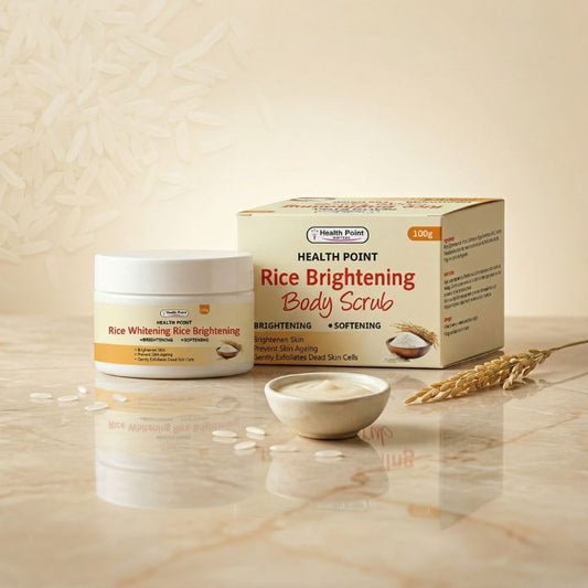 Health Point Rice Brightening Body Scrub premium hero image for brightening and softening skin