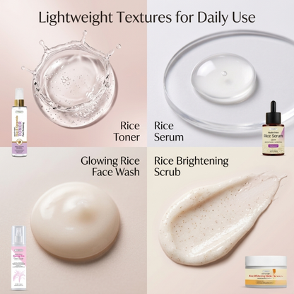 Health Point Rice Glow Kit | Rice Serum, Toner, Face Wash & Scrub
