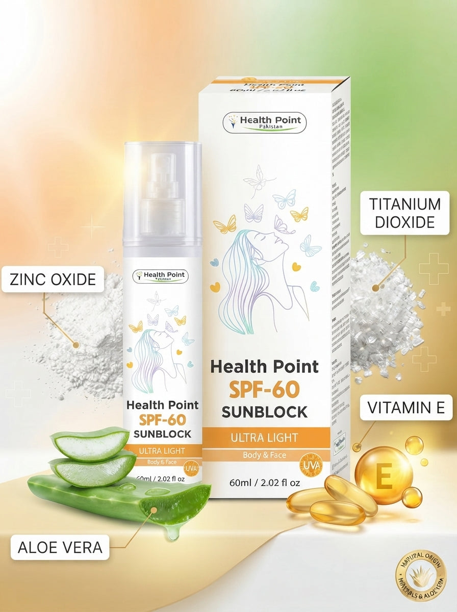 Best Sunblock in Pakistan – Health Point SPF 60 PA++++ | 