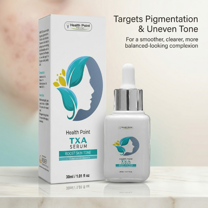 Health Point TXA Serum for pigmentation dark spots acne marks and uneven skin tone skincare in Pakistan