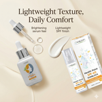 Texture and finish image of Health Point Vitamin C Serum and SPF 60 Sunblock bundle for lightweight daily skincare in Pakistan