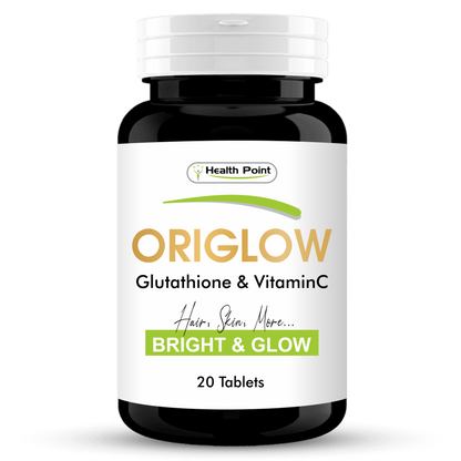 Origlow Glutathione & Vitamin C Tablets Bottle by Health Point Pakistan