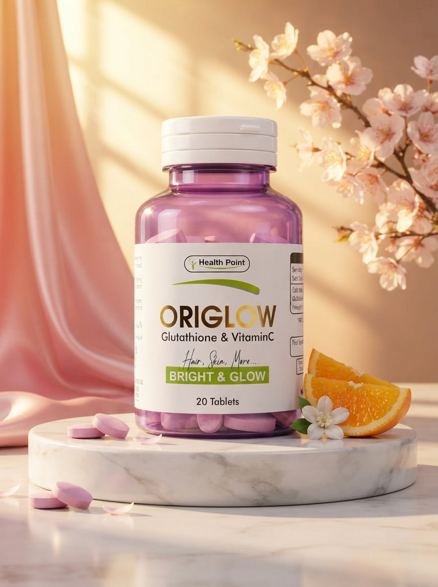 Origlow Tablets – Best Glutathione Supplement with Vitamin C for Skin Whitening in Pakistan